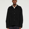 Lemaire - Twisted Sleeve Boxy Overshirt in Black Denim