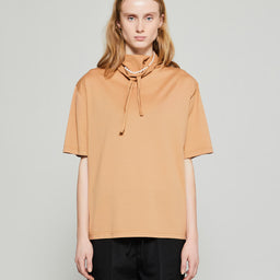 Lemaire - T-Shirt With Foulard in Burnt Sand