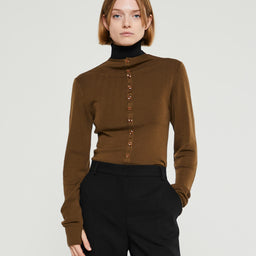 Lemaire - Fitted Seamless Cardigan in Brown