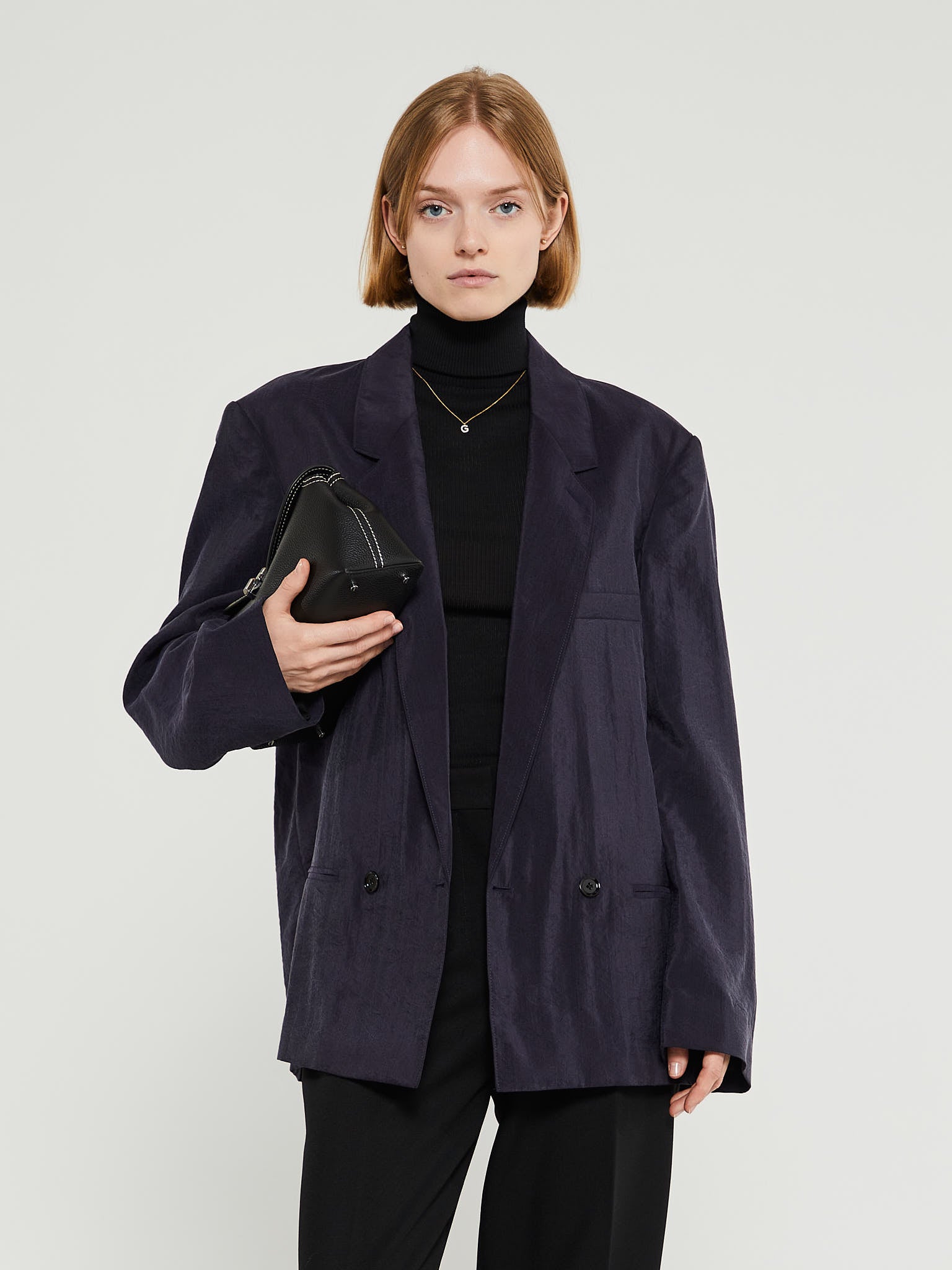 Lemaire - Soft Tailored Jacket in Midnight Violet