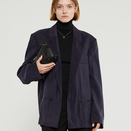 Lemaire - Soft Tailored Jacket in Midnight Violet