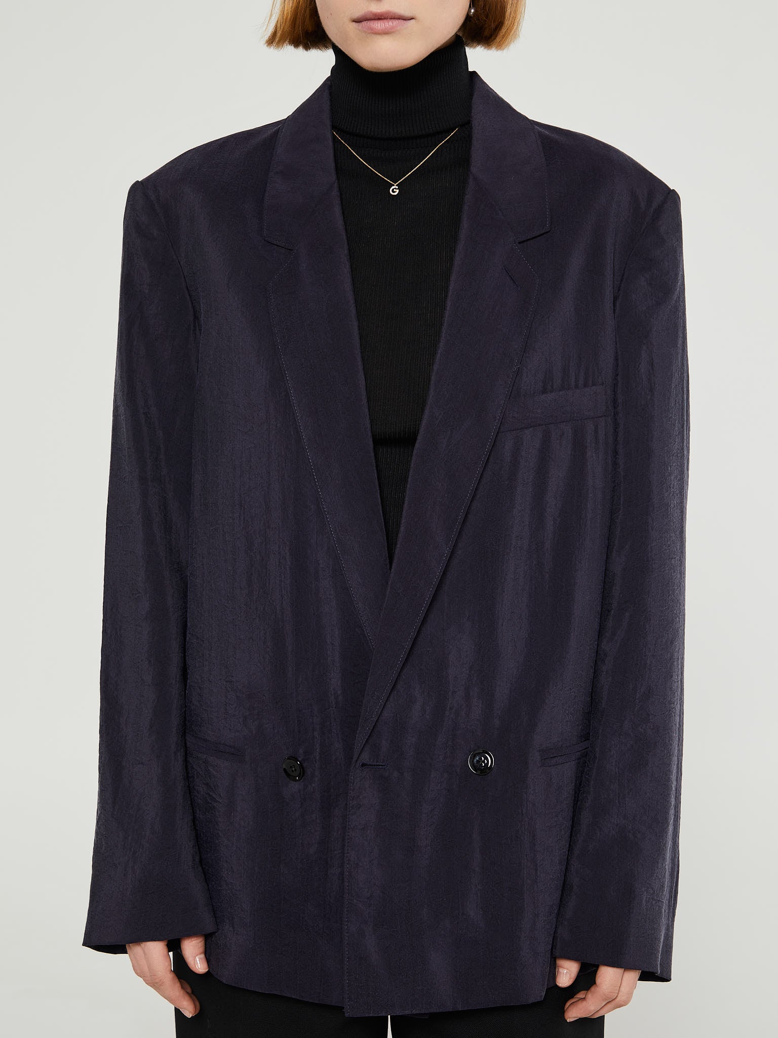 Lemaire - Soft Tailored Jacket in Midnight Violet