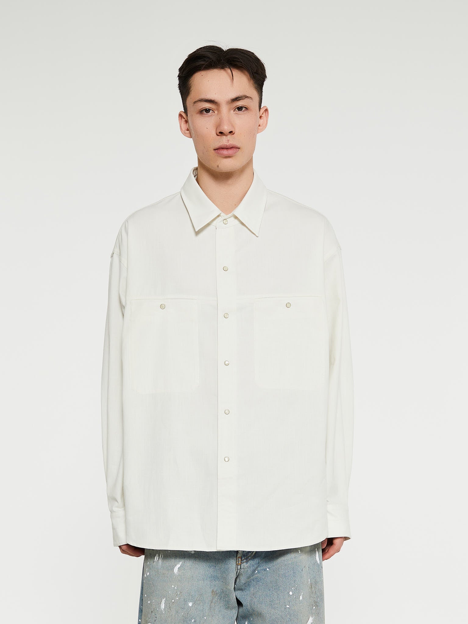 Lemaire - Welt Pocket Shirt in White