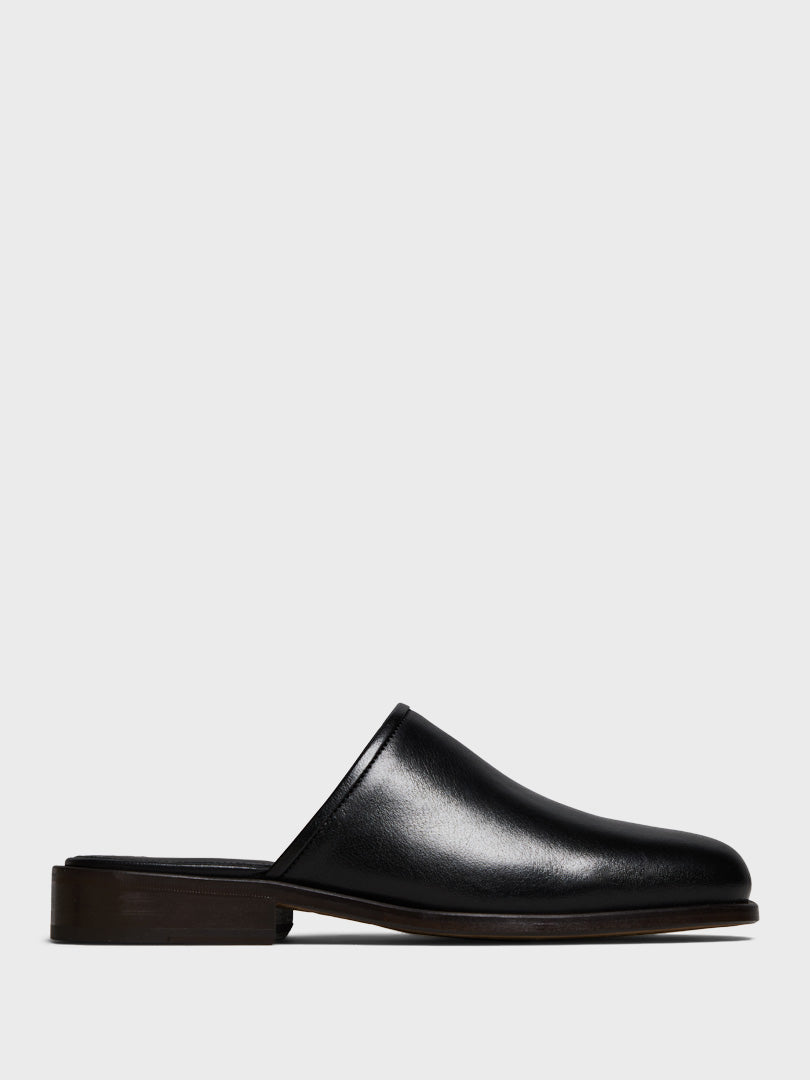 Lemaire - Square Mules in Black