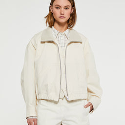 Lemaire - Double Layer Blouson With Rib in Beige