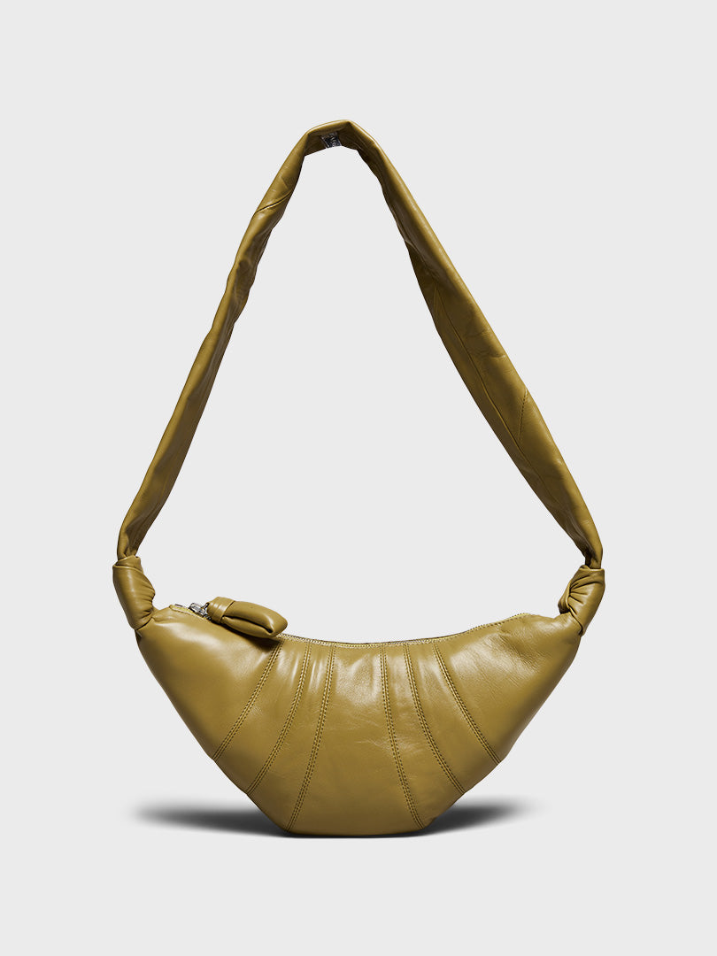 Lemaire - Small Croissant Bag in Ochre Khaki – stoy