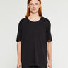 Lemaire - Rib U-Neck T-Shirt in Squid Ink