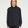 Lemaire - Soft Military Overshirt in Jet Black