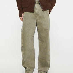 Lemaire - Twisted Belted Pants in Denim Snow Olive