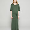 Lemaire - Belted Rib T-Shirt Dress in Smoky Green