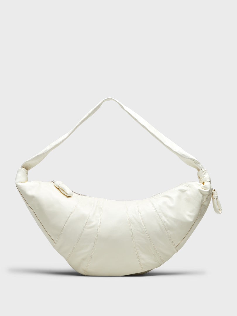 Lemaire - Large Croissant Bag in White