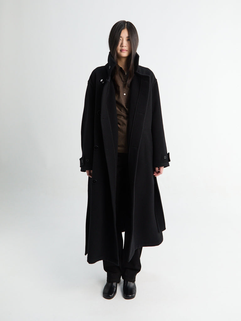 Lemaire - Wrap Coat in Black
