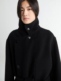 Lemaire - Wrap Coat in Black