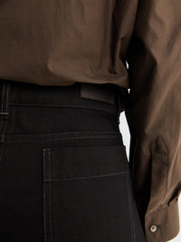 Lemaire - High Waisted Curved Pants in Black