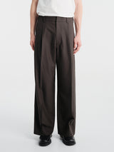 Lemaire - Single Pleat Tailored Pants in Moss