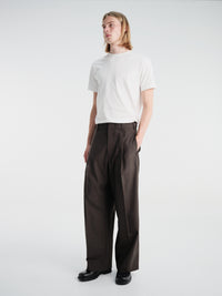 Lemaire - Single Pleat Tailored Pants in Moss