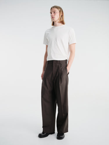Lemaire - Single Pleat Tailored Pants in Moss