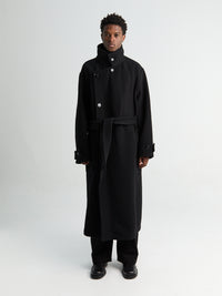 Lemaire - Wrap Coat in Black