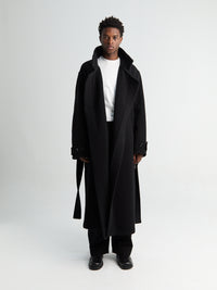 Lemaire - Wrap Coat in Black