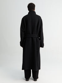 Lemaire - Wrap Coat in Black