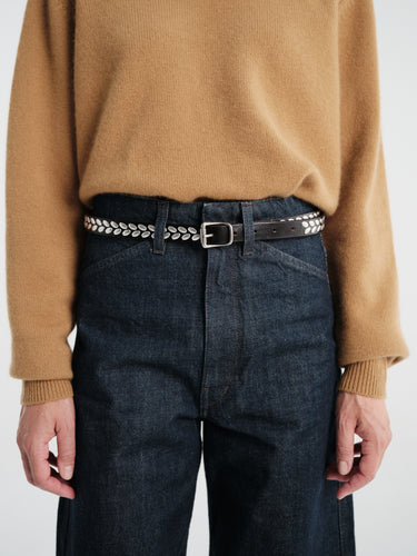 Lemaire - High Waisted Curved Pants in Denim Indigo