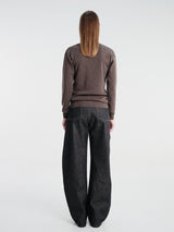Lemaire - High Waisted Curved Pants in Slate