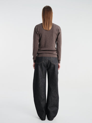 Lemaire - High Waisted Curved Pants in Slate