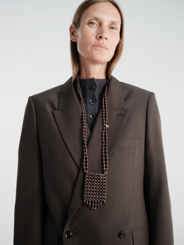 Lemaire - Grigri Necklace in Taupe and Espresso