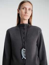 Lemaire - Beluga Gua Sha Necklace in Grey Blue