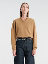 Lemaire - V-Neck Sweater in Cumin
