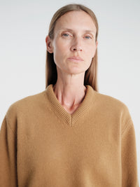 Lemaire - V-Neck Sweater in Cumin