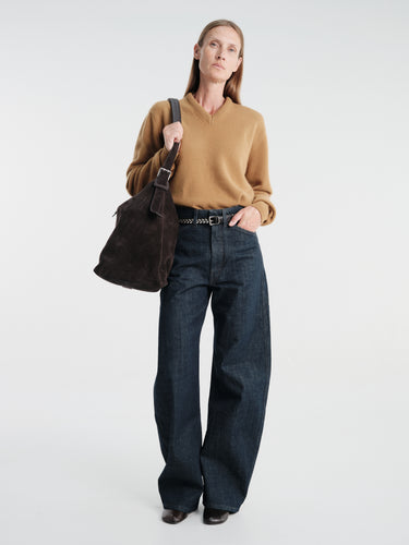 Lemaire - V-Neck Sweater in Cumin