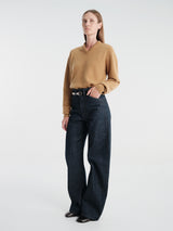 Lemaire - V-Neck Sweater in Cumin