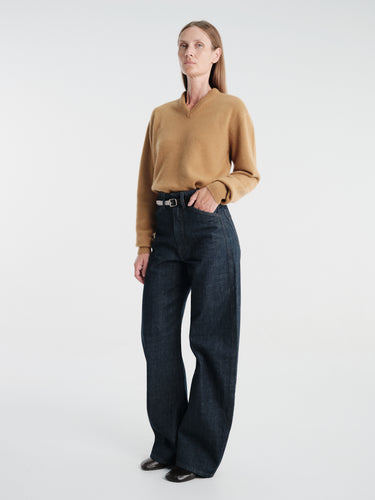 Lemaire - V-Neck Sweater in Cumin