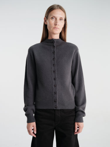 Lemaire - Reversible Buttoned Sweater in Stone