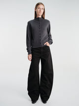 Lemaire - Reversible Buttoned Sweater in Stone