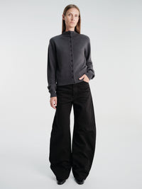 Lemaire - Reversible Buttoned Sweater in Stone