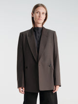 Lemaire - Double Breasted Tailored Jacket in Moss