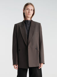 Lemaire - Double Breasted Tailored Jacket in Moss