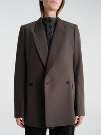 Lemaire - Double Breasted Tailored Jacket in Moss