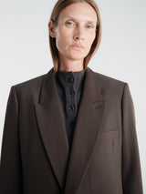 Lemaire - Double Breasted Tailored Jacket in Moss