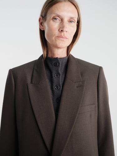 Lemaire - Double Breasted Tailored Jacket in Moss