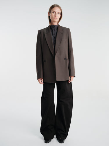Lemaire - Double Breasted Tailored Jacket in Moss