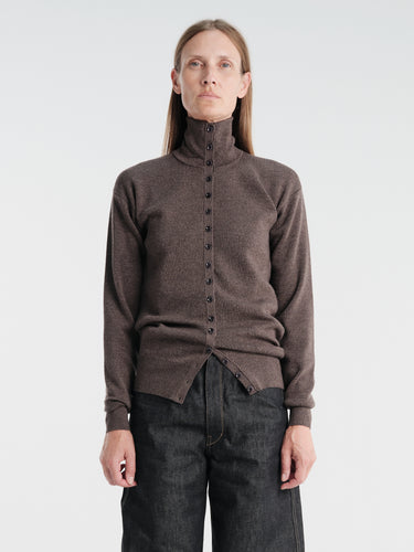 Lemaire - Buttoned Top in Ecorce Melange