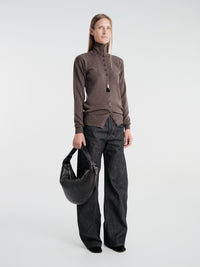 Lemaire - Buttoned Top in Ecorce Melange