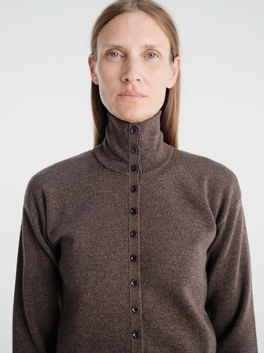 Lemaire - Buttoned Top in Ecorce Melange