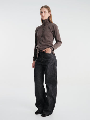 Lemaire - Buttoned Top in Ecorce Melange