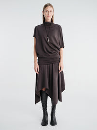 Lemaire - Twisted Dress in Licorice
