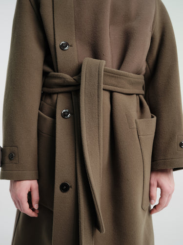 Lemaire - Wrap Coat in Thyme