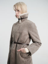 Lemaire - Shearling Coat in Smog